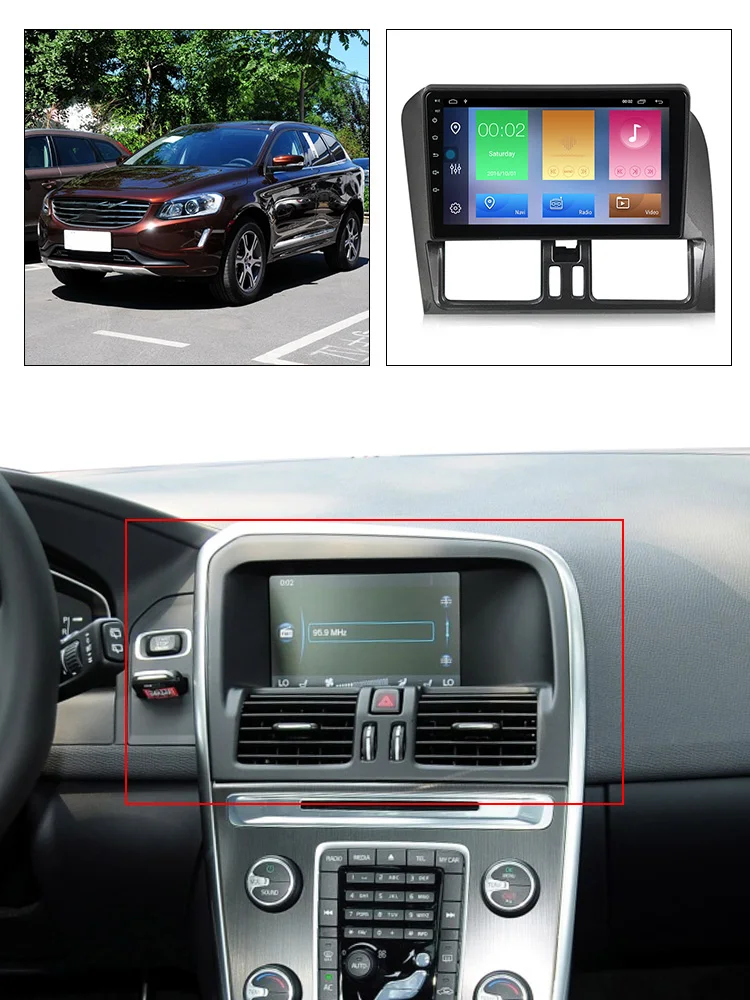 2G оперативная память Android 9 автомобильный DVD gps для Volvo XC60 2009 2010 2011 2012 с RDS 2 din dvd стерео gps навигационная карта navitel