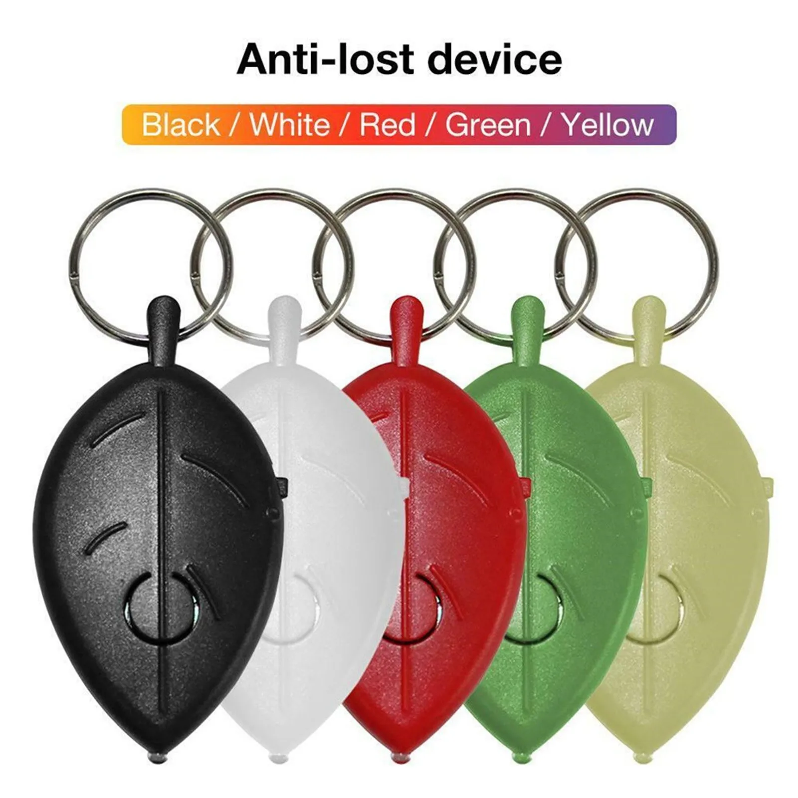 Whistle Key Finder Mini Flashing Hiss Sound Control Alarm Anti-Lost Key Locator Remote Beep Kids Bag Tracker With Ring