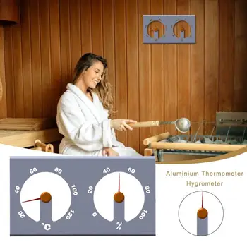 

0C-120C Thermometer Hygrometer Thermograph Humidity Meter Hydrothermograph Weather Station For Sauna Room Inductive Pointer