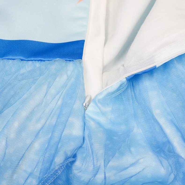 Robes De Gaze Pour Filles Vetements Pour Enfants Imprime Flocon De Neige 3d Robe Princesse De Glace Manches Bulles Pour Tout Petits Aliexpress