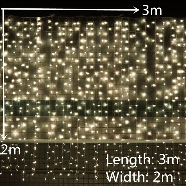 3x1/3x2/3x3 м светодиодный гирлянда для штор рождественские украшения для дома Рождество год декоративные рождественские украшения Navidad Natal