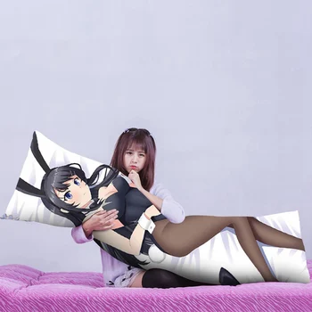 

Rascal Does Not Dream of Bunny Girl Senpai Seishun Buta Yaro Sakurajima Mai Hugging Body Pillowcase Dakimakura Pillow Case cover