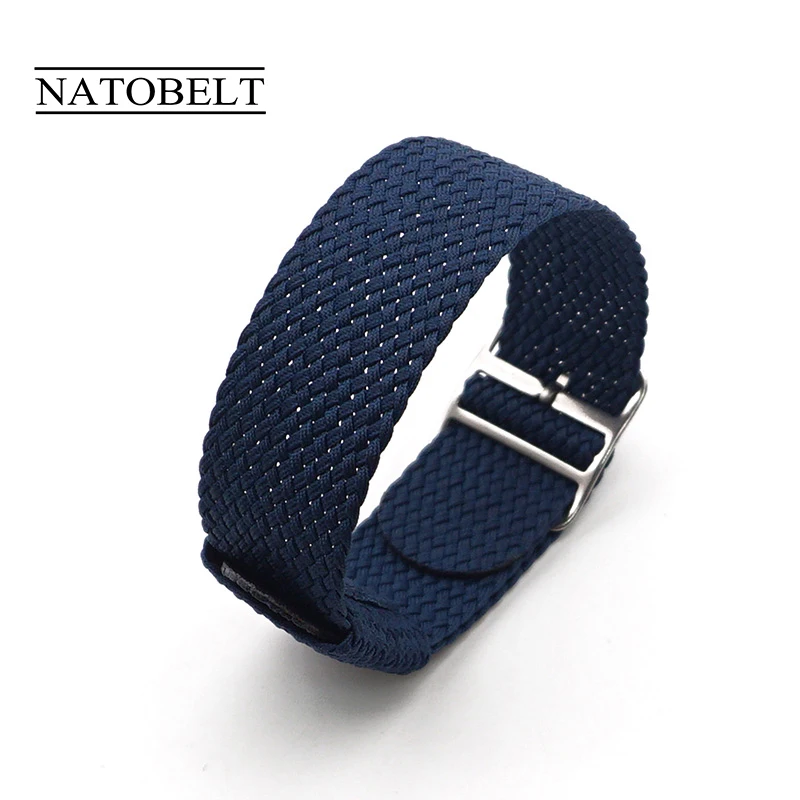 High Quality 20mm 22mm Solid Color Perlon Woven Nylon Watchbands Bracelet Fabric Woven Watch Strap Band 1