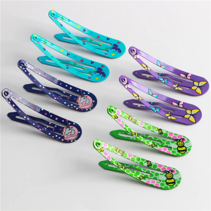 20/40 Pcs/Lot Hair Clips Candy Color Dripping Hair Clip Princess Barrette Korean Hairclip Cartoon Headdress Hairpins for Girls