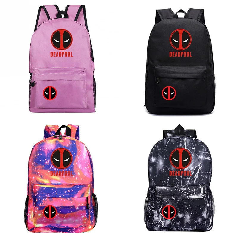 Рюкзак Deadpool 2 Sac a Dos Mochila Mujer, повседневная школьная сумка для женщин Marvel Studio, мужская дорожная сумка через плечо, школьная сумка