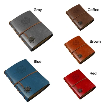 

Retro notebook travel diary loose leaf Notepad