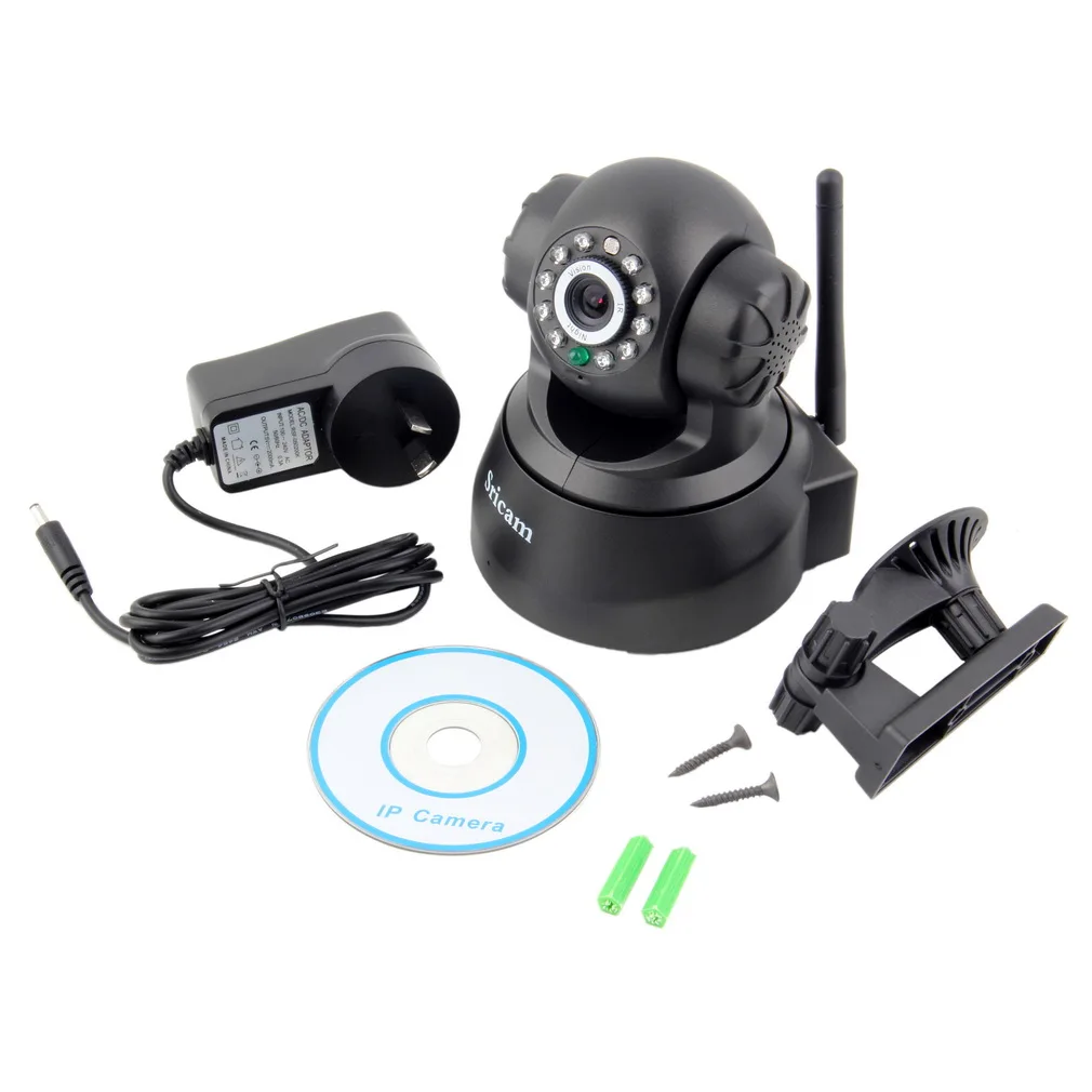 

Sricam Wireless IP Webcam Camera Night Vision 11 LED WIFI Cam M-JPEG Video with AU PLUG WiFi Pan Tilt Security Promotion Hot l