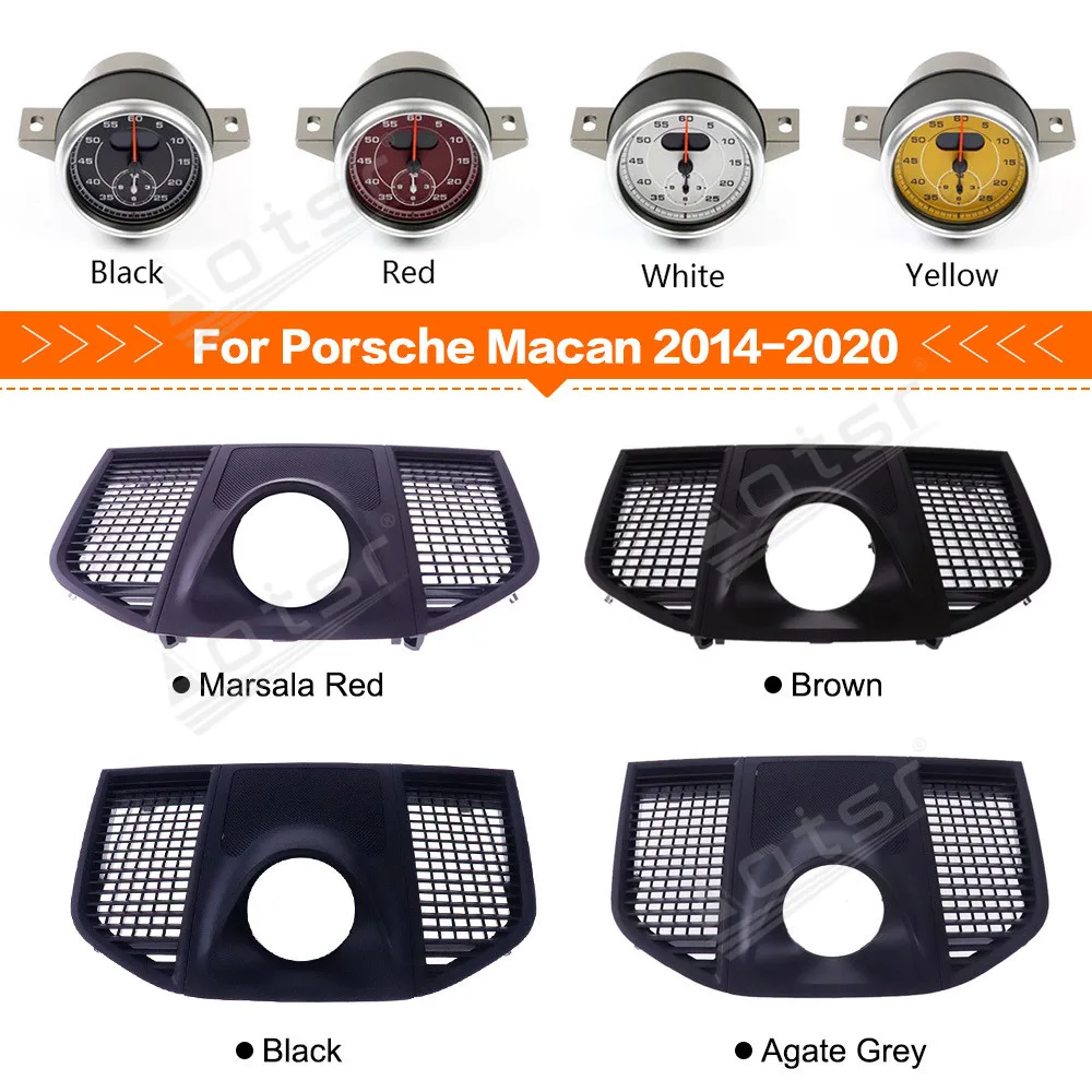 

Car Stopwatch Clock Compass for Porsche Macan 2014-2020 Interior Dashboard Meter Time Electronic Accessional