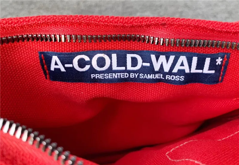 A-COLD-WALL ACW сумки для мужчин и женщин высокого качества с металлической кнопкой модные черные и красные функциональные многокарманные холодностеновые рюкзаки