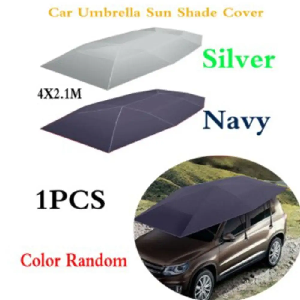 le noir - Couverture pare-soleil de voiture en tissu Oxford, 4x2,1 m,  Protection Anti-UV pour toit de voiture