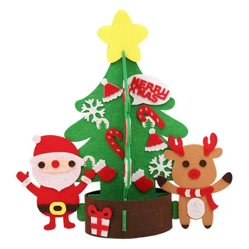

Christmas Decorations Children's Holiday Creative DIY Christmas Tree Handmade Fabric Products (large Size Without Lights)