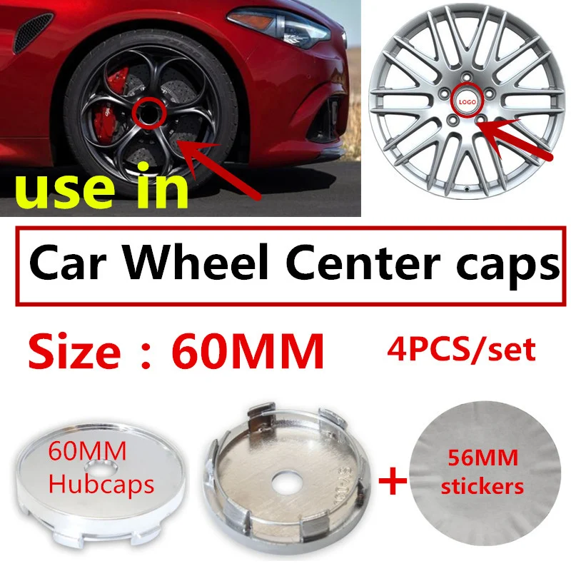 

4pcs 60mm smart Fortwo Forfour 451 453 Roadster Forjeremy Forspeed logo car emblem Wheel Center Hub Cap Rim badge covers sticker