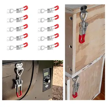 

10Pcs Toggle Clamps Quick Release Fast Fix Toggle Latch Pipe Clamps For Woodworking Carpenter Tools For Woodworking Tools