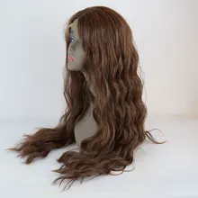 BM синтетический 13*3 парик фронта шнурка бесклеевой смесь коричневый волна воды термостойкие волокна волос средний пробор для женщин парики на каждый день