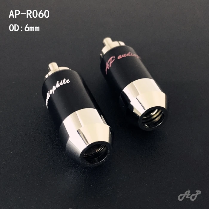 4 шт. Бесплатная доставка совмещенный дальний конец 6 мм Gaofei AP R060 RCA штекер Hi Fi