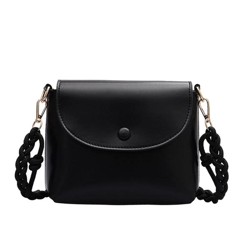 

2020 new simple retro small square bag mini woven shoulder messenger bag leather Handbags for Women's Upscale Female handbags