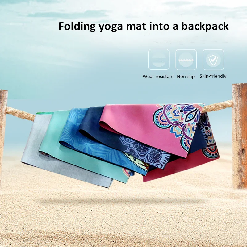 183CM Yoga Mat With Position Lines | Foldable Yoga Mat