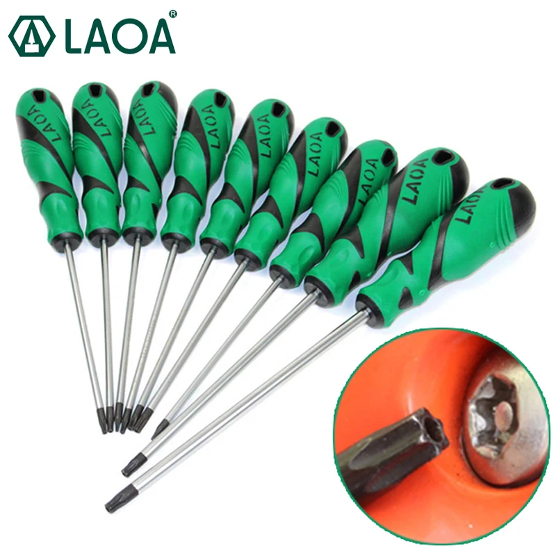 Набор отверток LAOA Torx 9 шт. шестиугольная отвертка S2 со средним отверстием специальные отвертки|Отвертка| |