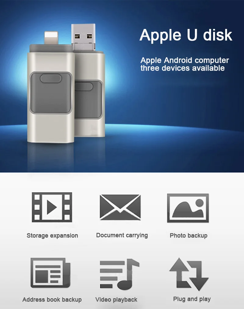 USB флэш-накопитель 128 Гб 64 Гб Кле USB 32 Гб 16 Гб Флешка USB2.0 3 в 1 Рамочка для фотографии с DJ& DIY для iphone X/11 с usb type c OTG ФЛЕШКА type c usb usb c flash