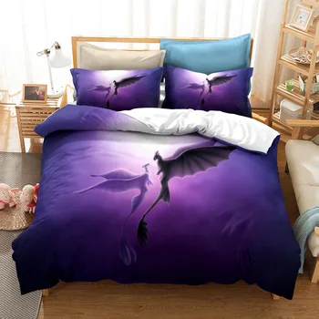 

Home Textile 3D How To Train Your Dragon Printed Bedding Set Children Duvet Cover Set Pillowcase Europe/USA/Au King Size 04