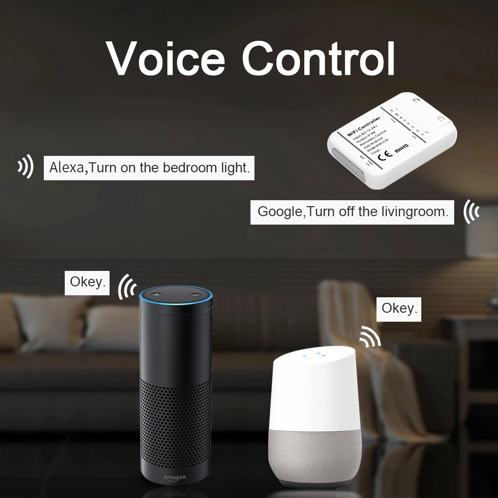 Ceny DC12 24V WIFI RGB wtc doprowadziły kontroler pasek światła pilot do muzyki kontrola aplikacji na smartfony Amazon Alexa Google domu sterowanie głosem