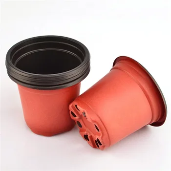 

100pcs Plastic Nursery Pot Double Color Plant Seedling Holder Raising Nutrition Block Pots JS23