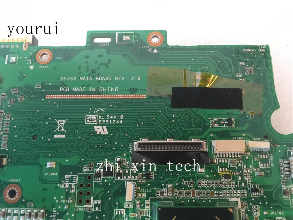 Yourui для ASUS G53SX Материнская плата ноутбука REV 2,0 69N0LKM11B02 DDR3 тест ОК