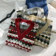 UYUK2019 осенне-зимний мужской жилет с v-образным вырезом в Корейском стиле без рукавов, Мужская одежда, свитера, мужская одежда