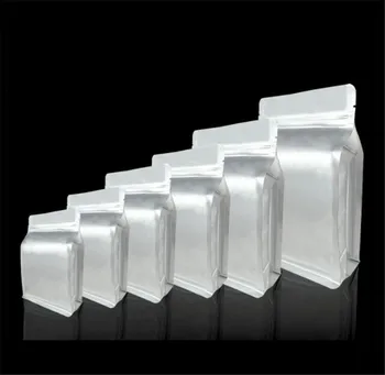 

6pcs/set Tear Notch Zip Lock Bag Silver Aluminum Foil Bag Reclosable Zipper Storage Bag Coffee Bean Packaging Bags Sample Set