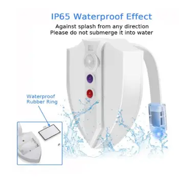 

PIR Motion Sensor Toilet Seat Night Light 8 Colors UV LED WC Toilet Hanging Lamp Fixed or Cyclic Color Transformation