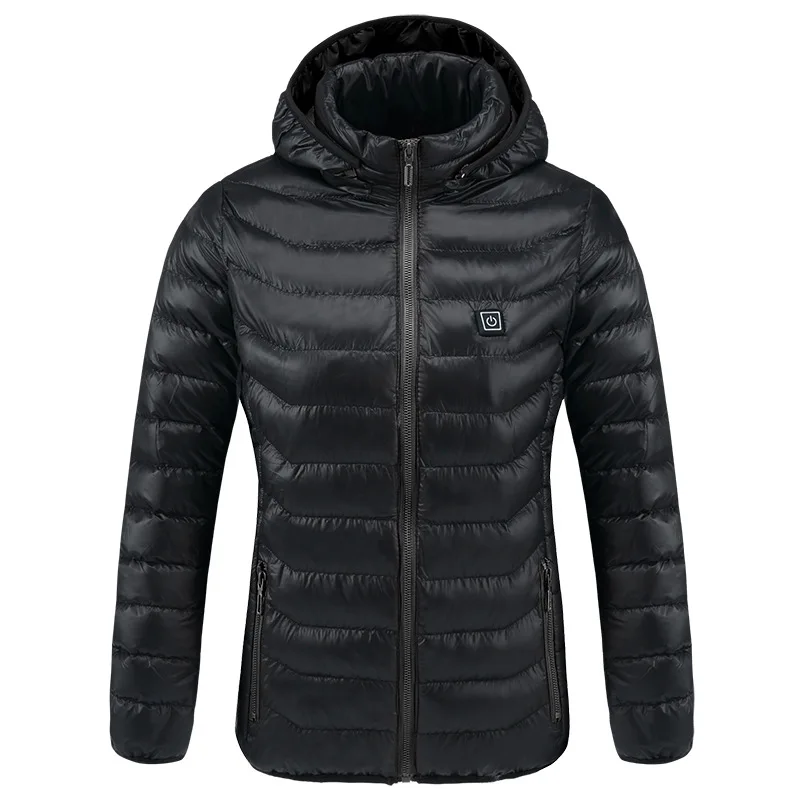Новинка, зимняя куртка для мужчин, парка с подогревом, теплая верхняя одежда, водонепроницаемая куртка с капюшоном, теплое зимнее пальто с USB подогревом