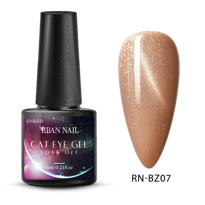Q01842 RBAN NAIL 6 мл розовый магнитный кошачий глаз гель лак для ногтей Sock Off длительный УФ-гель лак для нейл-арта маникюрный лак Инструменты - Цвет: Q01842