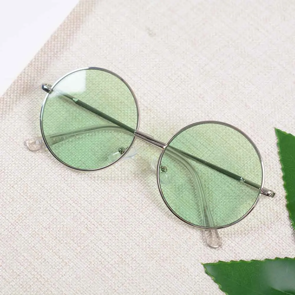 1pcs New Retro Glasses Round Frame Kids Sunglasses Baby Wild British Style Metal Sunglasses 2022 New Years Gift For Children blue light blockers