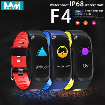 

Smart band F4 Smart wristband Heart Rate Tracker Blood pressure Oxygen Fitness bracelet IP68 Waterproof GPS Smart Watch IOS