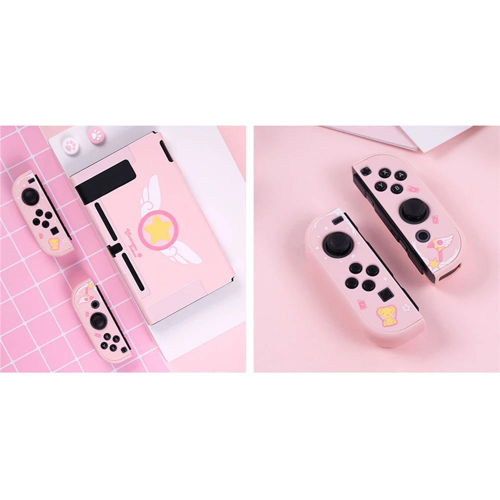 Joy-Con чехол Kawaii Cat розовый защитный корпус крышка Набор для Nintendo переключатель игровой консоли запасные части