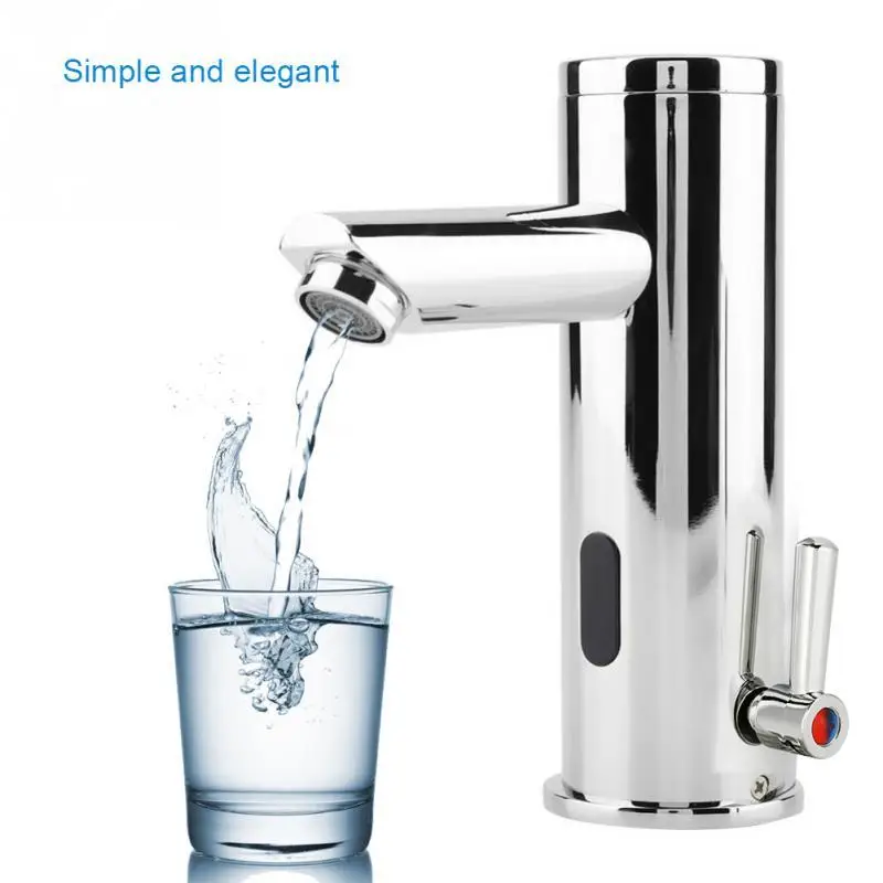 

Basin Faucet Water-tap Copper AUTO Infrared Sensor Hot and Cold for Bathroom Kitchen Single Handle Chrome Brass Water Mixer Tap