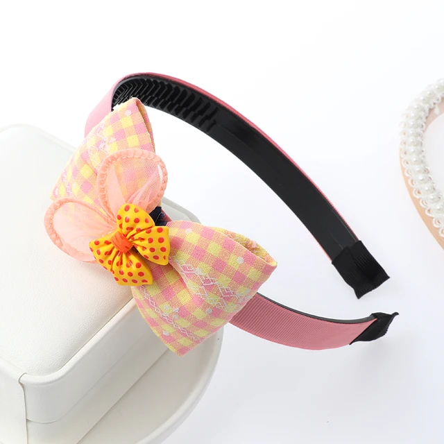 Cute girl hairbands bow Hair bands headwear with tooth non-slip hair band hair accessories Korean girl baby hair band Headdress style-12