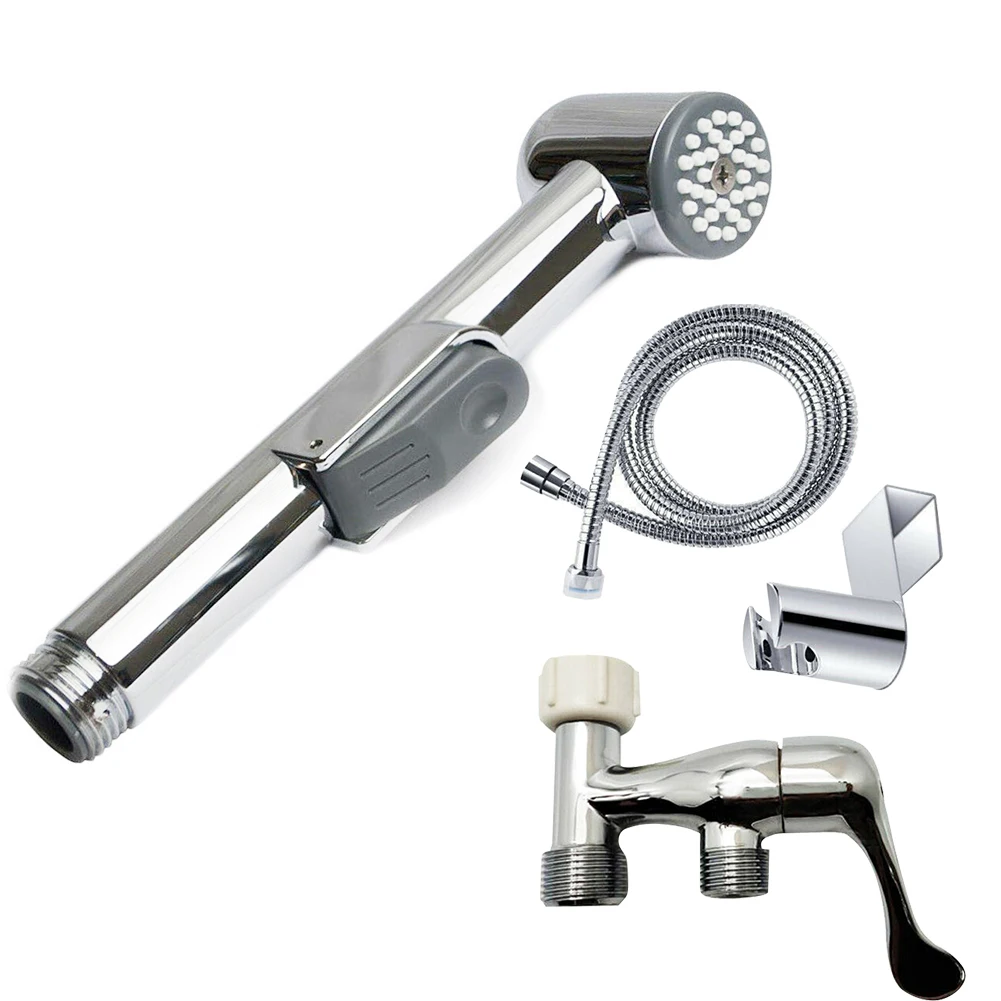 

Bathroom Toilet Bidet Set Handheld Hanger Leakproof Shower Spray Portable Hose Hanging Bracket 7/8inch Adapter Wash Device