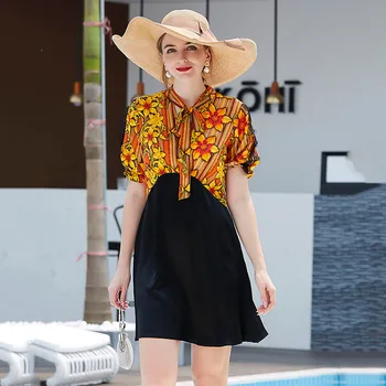 

Nobility Women's Real Silk Crepe-de-chine Joint Acetic Acid 2020 Summer New Style Draping Cutting/three-dimensional Cutting Slim