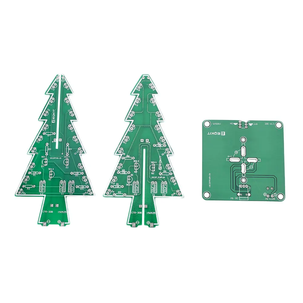 3D Рождественские елки DIY Kit светодиодный светильник Вспышка 3 цвета схема подарок декор