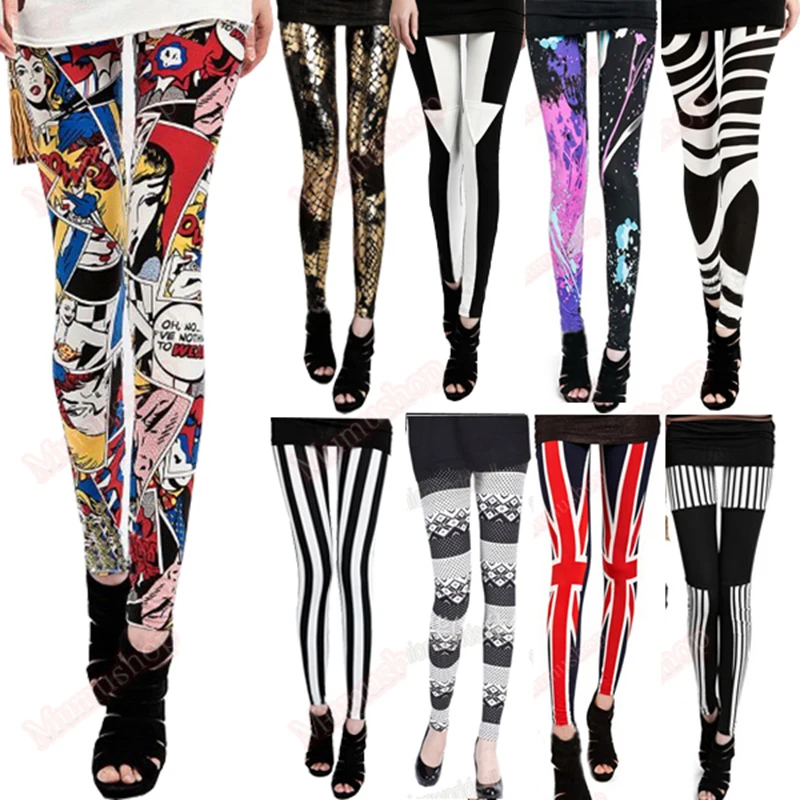Женские пикантные леггинсы в полоску с принтом зебры|thin leggings|leggings slimminglegging pants |