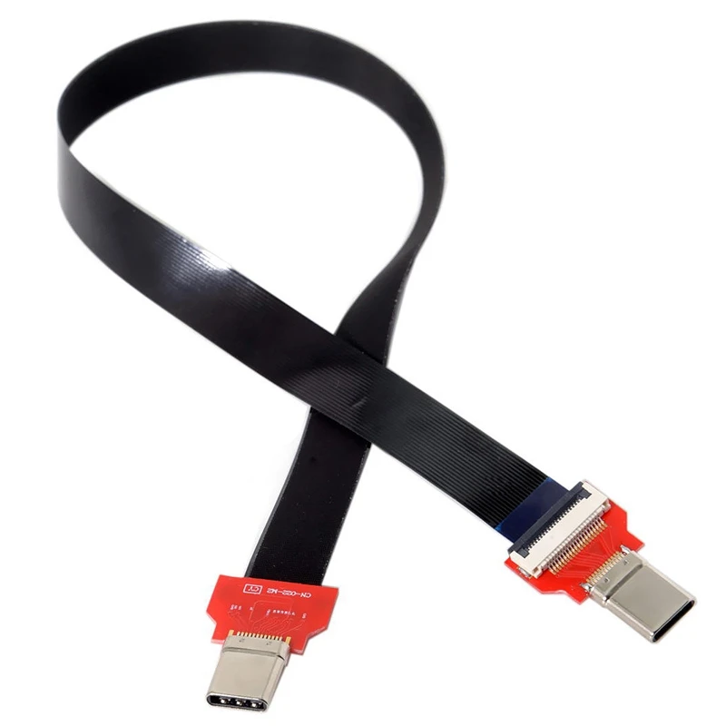 FULL-20Cm Fpc плоский Usb 3,1 type-C Usb-C кабель для передачи данных «папа-папа» для ноутбука и телефона и накопителя