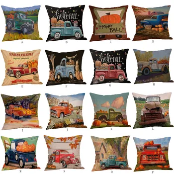 

Halloween Pillow Cases Linen Sofa Pumpkin ghosts Cushion Cover Home Decor Happy Atmosphere gifts for kid square shpes covers new
