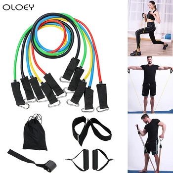 

Home Gym Latex Resistance Bands Gym Door Anchor Ankle Straps With Bag Kit Set Yoga Exercise Fitness Band Rubber Loop Tube Bands
