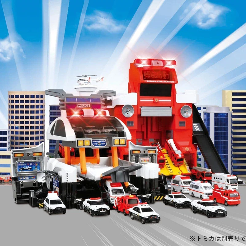 Takara tomy tomica деформационная полицейская патрульная машина, игрушка для литья под давлением, Развивающие детские игрушки, горячая поп-машина, безделушка, модель, набор, коллекционные вещи