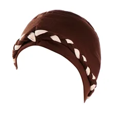 Женский головной убор, мягкие теплые Повседневные шапки, Женская индийская шапка, мусульманская гофрированная раковая химиотерапия шляпа, шапочка, шарф, тюрбан, головной убор