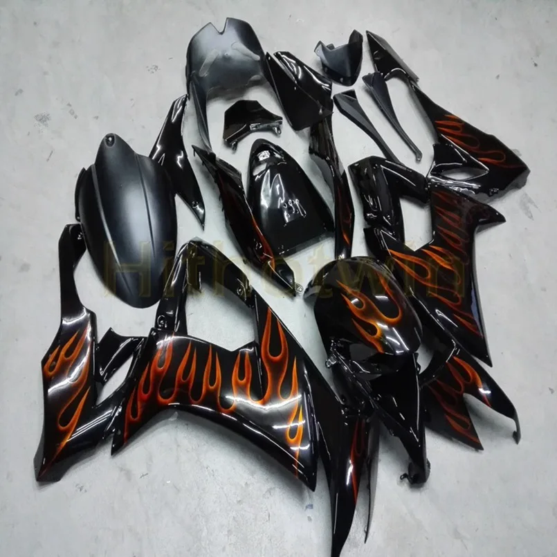 Капот мотоцикла на заказ для Kawasaki ZX-10R 2008-2010 2009 моторные Обтекатели литьевая форма черного цвета