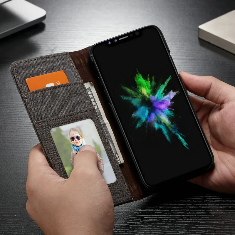 CaseMe-кошелек, Джинсовый чехол для IPhone 11 Pro X XS Max XR, Магнитный слот для карт, Ретро кошелек, сумка, чехол для IPhone 6S 7 8 Plus 5SE, чехол