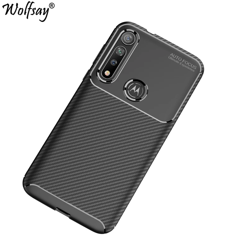 For Motorola Moto G8 Plus Case Bumper Soft Silicone Carbon Fiber Shockproof Back Case For Motorola 1