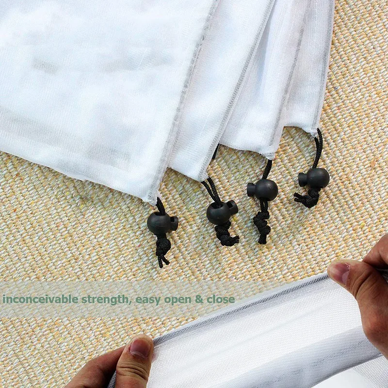 Многоразовые сетчатые мешки для производства, моющиеся продуктовые хозяйственные сумки для овощей, фруктов, зерен, прозрачные домашние кухонные мешки для Организации